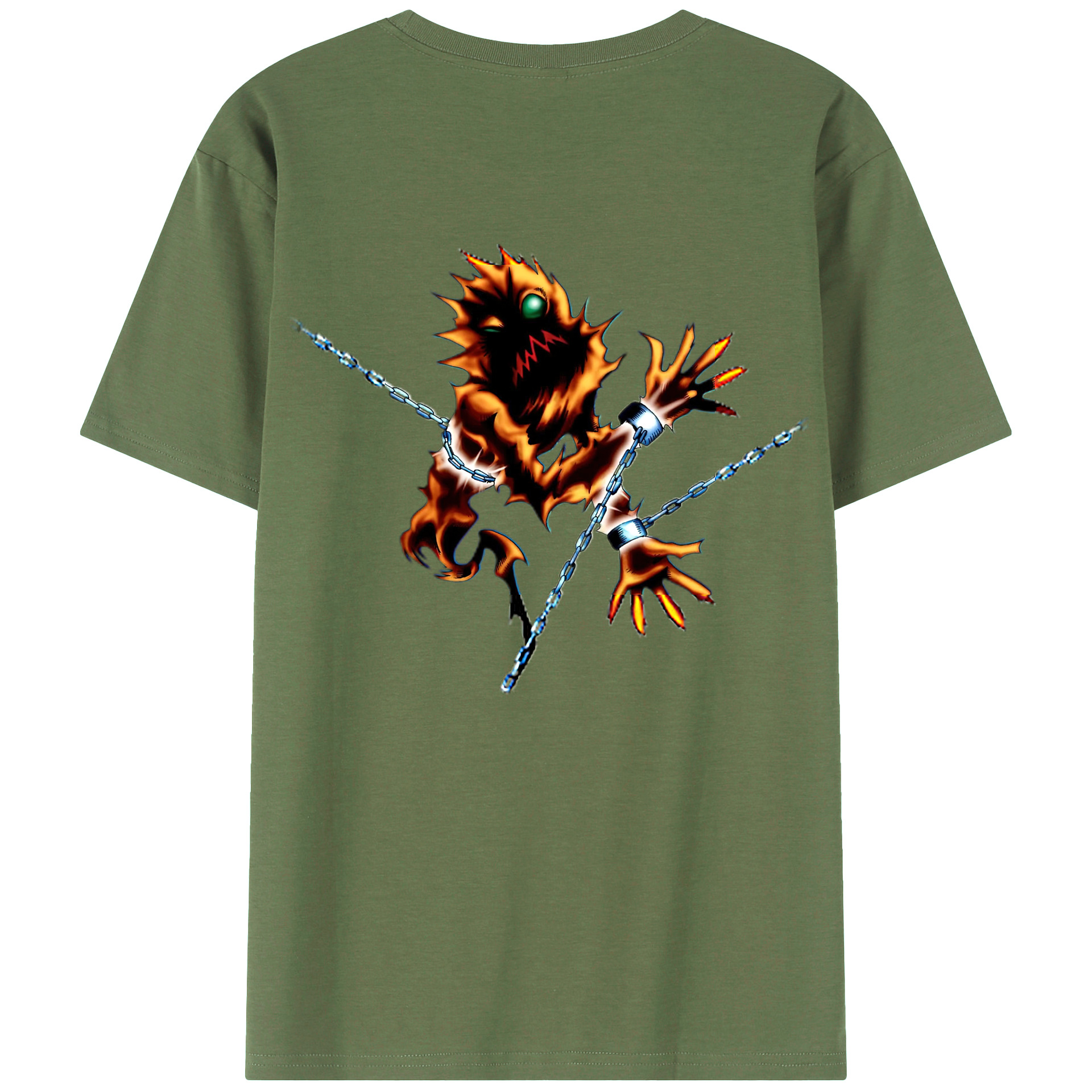 （画像用） 遊☆戯☆王 Yu-Gi-Oh! 綿100％ メンズ半袖Tシャツ（バックプリント） 通気性